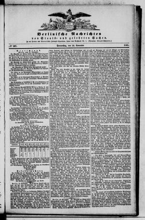 Berlinische Nachrichten von Staats- und gelehrten Sachen vom 14.11.1861