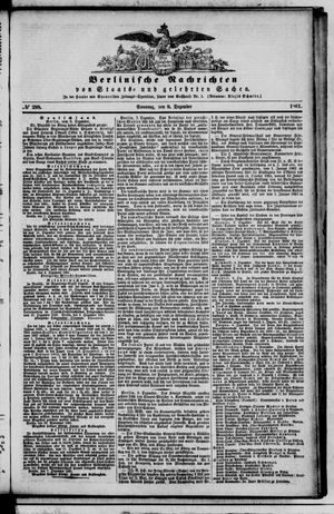 Berlinische Nachrichten von Staats- und gelehrten Sachen vom 08.12.1861