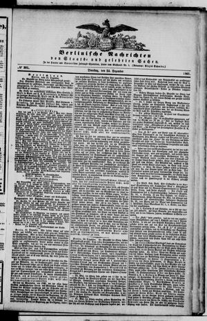 Berlinische Nachrichten von Staats- und gelehrten Sachen vom 24.12.1861