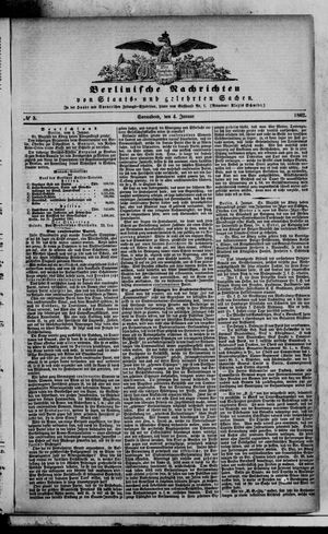 Berlinische Nachrichten von Staats- und gelehrten Sachen vom 04.01.1862