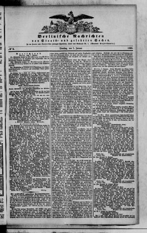 Berlinische Nachrichten von Staats- und gelehrten Sachen vom 07.01.1862