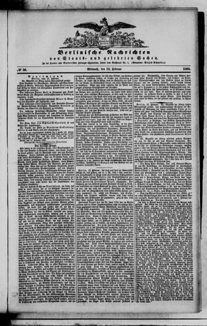Berlinische Nachrichten von Staats- und gelehrten Sachen vom 12.02.1862