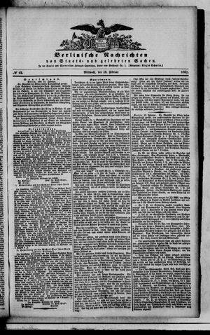 Berlinische Nachrichten von Staats- und gelehrten Sachen vom 19.02.1862