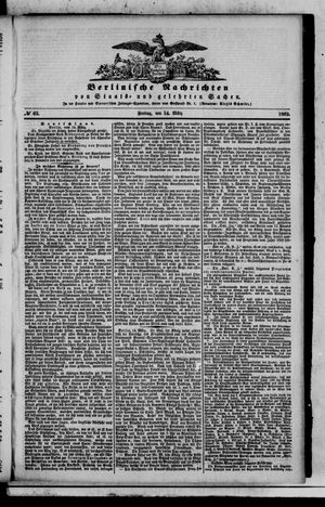 Berlinische Nachrichten von Staats- und gelehrten Sachen vom 14.03.1862