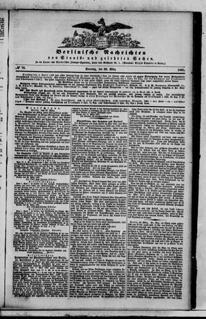 Berlinische Nachrichten von Staats- und gelehrten Sachen vom 30.03.1862