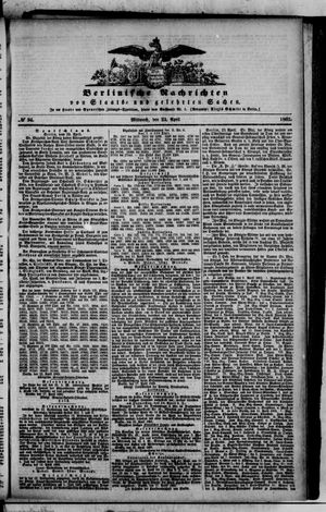 Berlinische Nachrichten von Staats- und gelehrten Sachen vom 23.04.1862