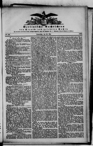 Berlinische Nachrichten von Staats- und gelehrten Sachen vom 22.05.1862