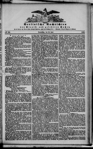Berlinische Nachrichten von Staats- und gelehrten Sachen vom 12.06.1862