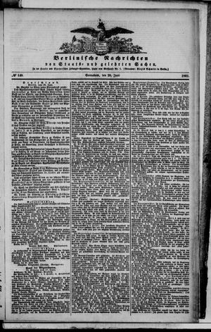 Berlinische Nachrichten von Staats- und gelehrten Sachen vom 28.06.1862