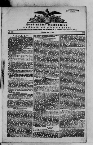 Berlinische Nachrichten von Staats- und gelehrten Sachen vom 01.07.1862