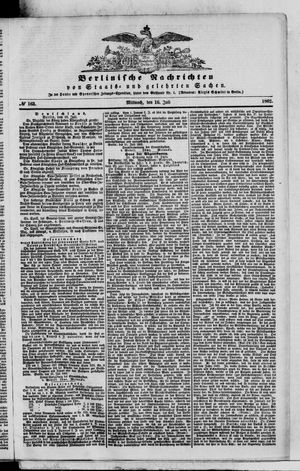Berlinische Nachrichten von Staats- und gelehrten Sachen vom 16.07.1862