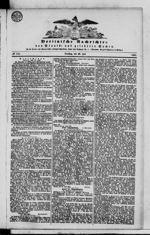 Berlinische Nachrichten von Staats- und gelehrten Sachen vom 29.07.1862