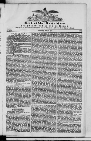 Berlinische Nachrichten von Staats- und gelehrten Sachen vom 31.07.1862
