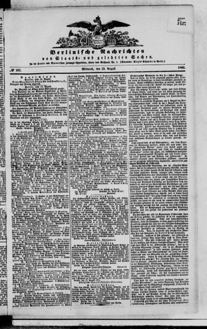 Berlinische Nachrichten von Staats- und gelehrten Sachen vom 13.08.1862