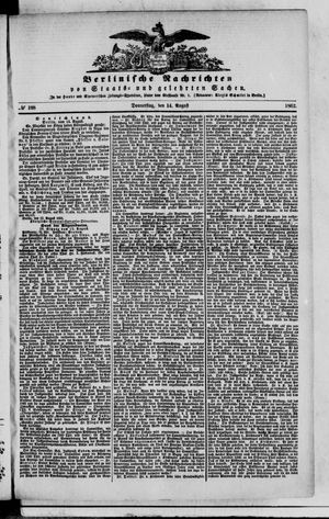 Berlinische Nachrichten von Staats- und gelehrten Sachen vom 14.08.1862