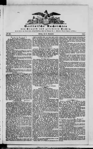 Berlinische Nachrichten von Staats- und gelehrten Sachen vom 05.09.1862