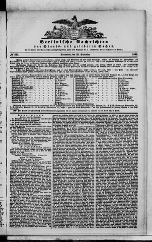 Berlinische Nachrichten von Staats- und gelehrten Sachen vom 20.09.1862
