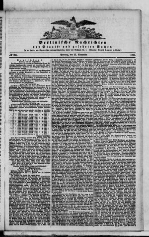 Berlinische Nachrichten von Staats- und gelehrten Sachen vom 21.09.1862