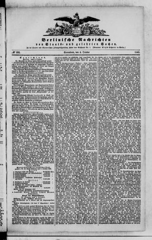 Berlinische Nachrichten von Staats- und gelehrten Sachen vom 04.10.1862