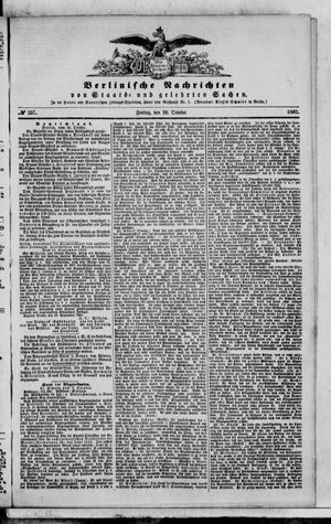 Berlinische Nachrichten von Staats- und gelehrten Sachen on Oct 10, 1862