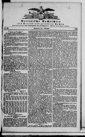 Berlinische Nachrichten von Staats- und gelehrten Sachen vom 01.11.1862