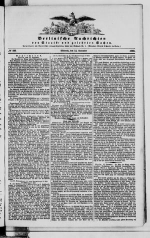Berlinische Nachrichten von Staats- und gelehrten Sachen vom 12.11.1862