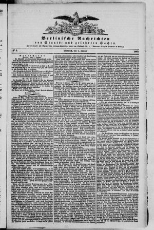Berlinische Nachrichten von Staats- und gelehrten Sachen vom 07.01.1863