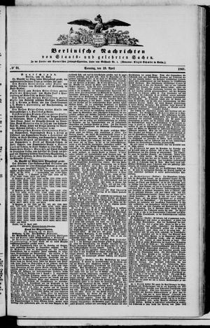 Berlinische Nachrichten von Staats- und gelehrten Sachen vom 19.04.1863