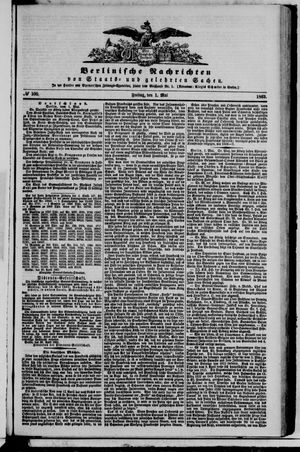 Berlinische Nachrichten von Staats- und gelehrten Sachen vom 01.05.1863