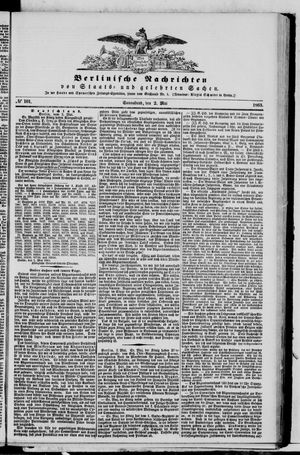 Berlinische Nachrichten von Staats- und gelehrten Sachen vom 02.05.1863
