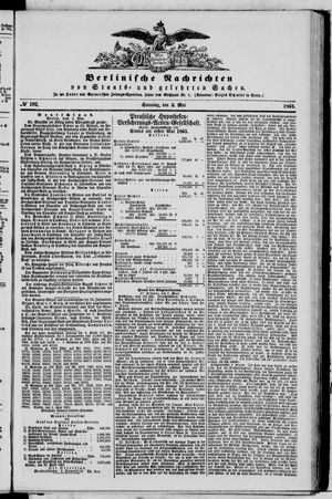Berlinische Nachrichten von Staats- und gelehrten Sachen vom 03.05.1863