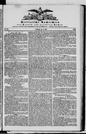 Berlinische Nachrichten von Staats- und gelehrten Sachen vom 06.05.1863