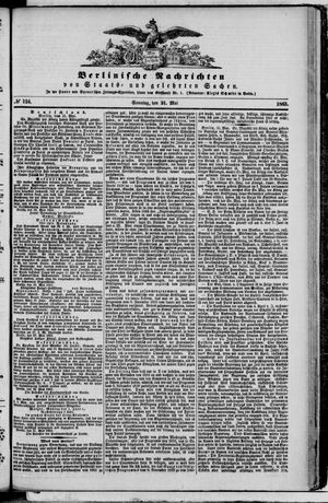 Berlinische Nachrichten von Staats- und gelehrten Sachen vom 31.05.1863