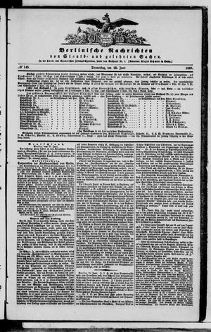 Berlinische Nachrichten von Staats- und gelehrten Sachen vom 25.06.1863