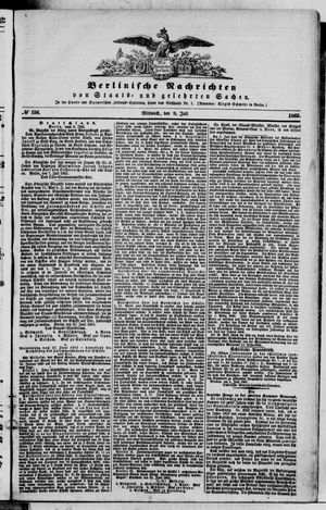 Berlinische Nachrichten von Staats- und gelehrten Sachen vom 08.07.1863