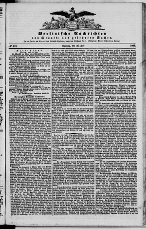 Berlinische Nachrichten von Staats- und gelehrten Sachen vom 26.07.1863