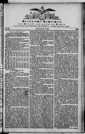 Berlinische Nachrichten von Staats- und gelehrten Sachen vom 23.10.1863