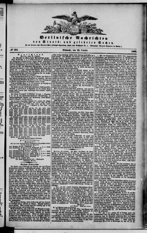 Berlinische Nachrichten von Staats- und gelehrten Sachen vom 28.10.1863