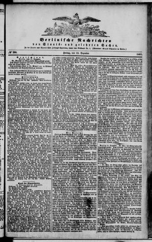 Berlinische Nachrichten von Staats- und gelehrten Sachen vom 11.12.1863