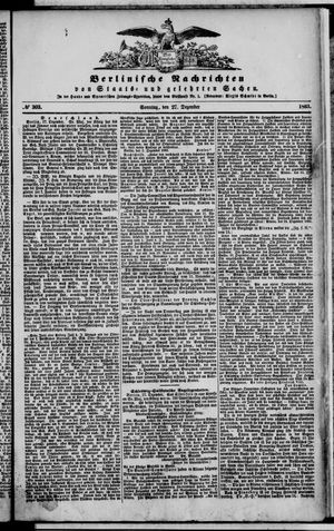 Berlinische Nachrichten von Staats- und gelehrten Sachen vom 27.12.1863