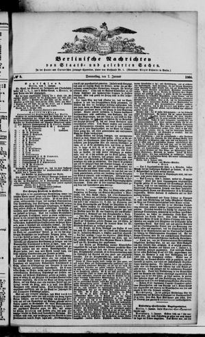 Berlinische Nachrichten von Staats- und gelehrten Sachen vom 07.01.1864
