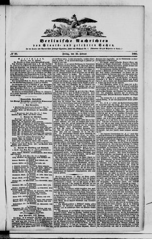 Berlinische Nachrichten von Staats- und gelehrten Sachen vom 26.02.1864
