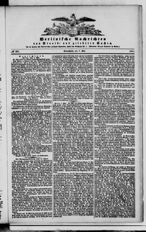 Berlinische Nachrichten von Staats- und gelehrten Sachen vom 07.05.1864