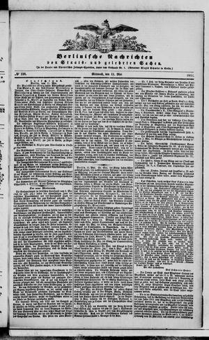 Berlinische Nachrichten von Staats- und gelehrten Sachen vom 11.05.1864