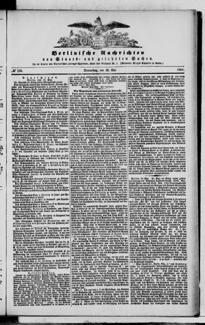 Berlinische Nachrichten von Staats- und gelehrten Sachen on May 19, 1864