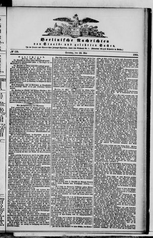 Berlinische Nachrichten von Staats- und gelehrten Sachen vom 22.05.1864