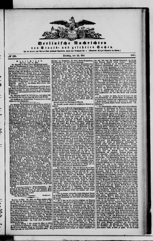 Berlinische Nachrichten von Staats- und gelehrten Sachen vom 24.05.1864