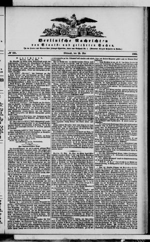 Berlinische Nachrichten von Staats- und gelehrten Sachen vom 25.05.1864