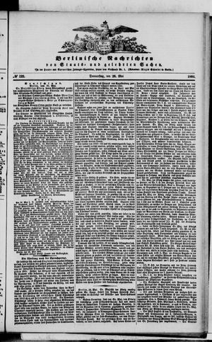 Berlinische Nachrichten von Staats- und gelehrten Sachen on May 26, 1864