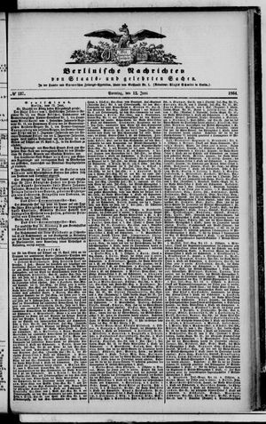 Berlinische Nachrichten von Staats- und gelehrten Sachen vom 12.06.1864